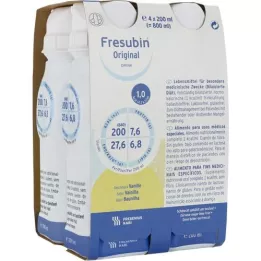 FRESUBIN ORIGINAL DRINK Vanilje drikkeflaske, 4X200 ml