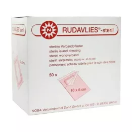 RUDAVLIES-steril bandageplaster 6x10 cm, 50 stk