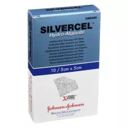 SILVERCEL Hydroalginatbandage 5x5 cm, 10 stk
