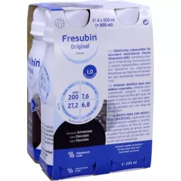 FRESUBIN ORIGINAL DRINK Chokolade drikkeflaske, 4X200 ml