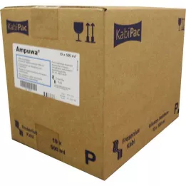 AMPUWA Plastflaske injektions-/infusionsopløsning, 10X500 ml