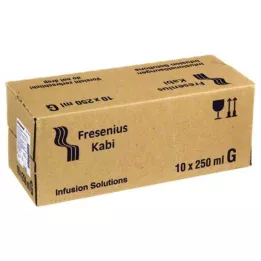 AMPUWA Glasflaske til injektion/infusionsopløsning, 10X250 ml