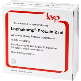 LOPHAKOMP Procaine 2 ml injektionsopløsning, 100X2 ml