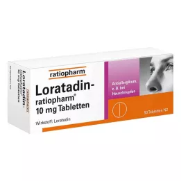 LORATADIN-ratiopharm 10 mg tabletter, 50 stk