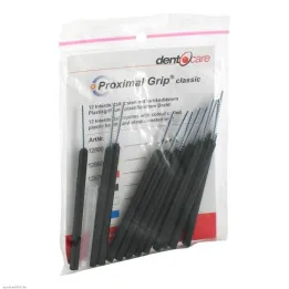 Proximal Grip xx-fin sort interdentalbørste, 12 stk