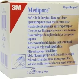 MEDIPORE Fikseringsfleece hypoallergen.5cmx10m 2991NP-1, 1 stk