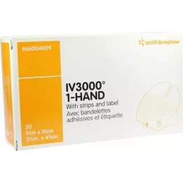 OPSITE IV 3000 9x12 cm transparent kanylefiksering, 50 stk