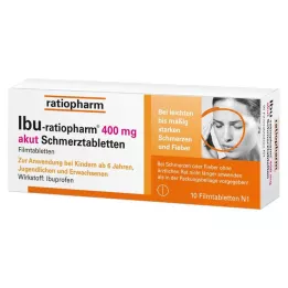IBU-RATIOPHARM 400 mg akutte smertetabletter, filmovertrukne tabletter, 10 stk