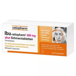 IBU-RATIOPHARM 400 mg akutte smertetabletter, filmovertrukne tabletter, 20 stk