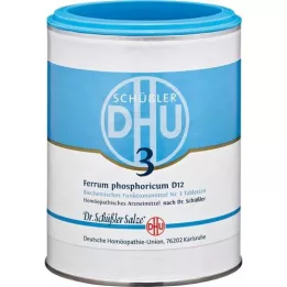 BIOCHEMIE DHU 3 Ferrum phosphoricum D 12 tabletter, 1000 stk