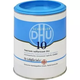 BIOCHEMIE DHU 10 Natrum sulfuricum D 12 tabletter, 1000 stk