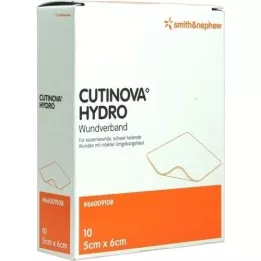 CUTINOVA Hydro 5x6 cm selvklæbende sårbandage, 10 stk