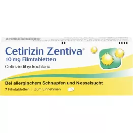 CETIRIZIN Zentiva 10 mg filmovertrukne tabletter, 7 stk
