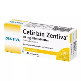 CETIRIZIN Zentiva 10 mg filmovertrukne tabletter, 20 stk