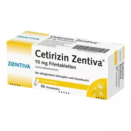 CETIRIZIN Zentiva 10 mg filmovertrukne tabletter, 50 stk