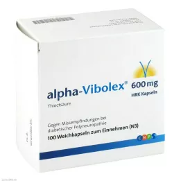 ALPHA VIBOLEX 600 mg HRK bløde kapsler, 100 stk