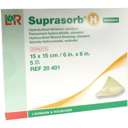 SUPRASORB H Hydrocoll.tilslutning standard 15x15 cm, 5 stk