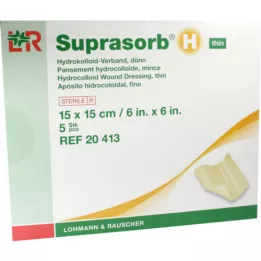SUPRASORB H Hydrocoll.Verb.tynd 15x15 cm, 5 stk