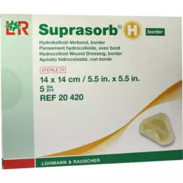 SUPRASORB H Hydrokoll.Verb.border 14x14 cm, 5 stk