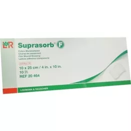 SUPRASORB F folie sårbandage 10x25 cm steril, 10 stk