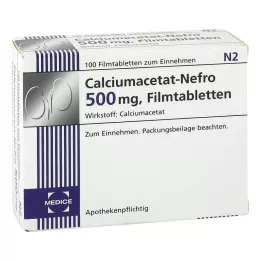 CALCIUMACETAT NEFRO 500 mg filmovertrukne tabletter, 100 stk