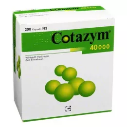 COTAZYM 40.000 pellets gastro-resistente kapsler, 200 stk