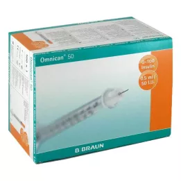 OMNICAN Insulinsprøjte 0,5 ml U100 med kanyle 0,30x12 mm e., 100X1 stk
