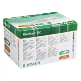 OMNICAN Insulinsprøjte 1 ml U100 med kanyle 0,30x8 mm enkelt, 100X1 stk