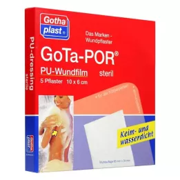 GOTA-POR PU Sårfilm 10x6 cm steril gips, 5 stk