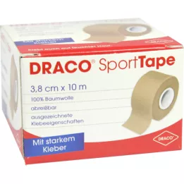 DRACOTAPEVERBAND ekstra stærk 3,8 cmx10 m skind, 1 stk