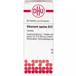 VIBURNUM OPULUS D 12 tabletter, 80 stk