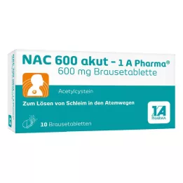 NAC 600 akut-1A Pharma brusetabletter, 10 stk