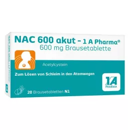NAC 600 akut-1A Pharma brusetabletter, 20 stk