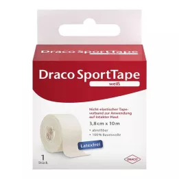 DRACO TAPEVERBAND 3,8 cmx10 m hvid, 1 stk