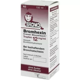 BROMHEXIN Krewel Meuselb.Dråber 12mg/ml, 100 ml