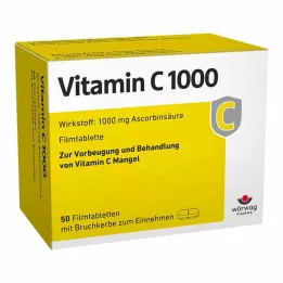 VITAMIN C 1000 filmovertrukne tabletter, 50 stk