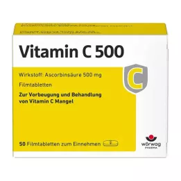VITAMIN C 500 filmovertrukne tabletter, 50 stk