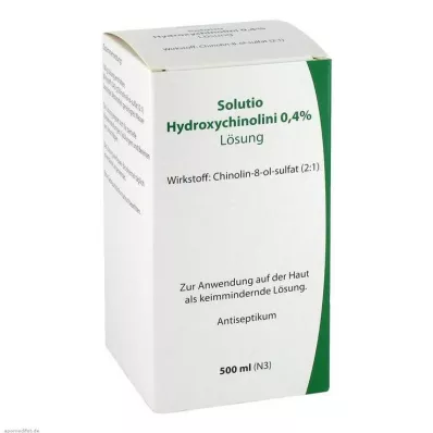 SOLUTIO HYDROXYQUIN. 0,4 %, 500 ml SOLUTIO HYDROXYQUIN. 0,4 %, 500 ml