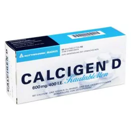 CALCIGEN D 600 mg/400 I.E. tyggetabletter, 50 stk