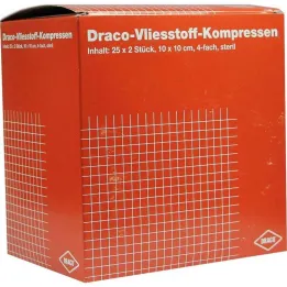 Non-woven kompresser 10x10 cm steril 4-fold, 25x2 stk