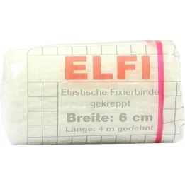 Dracoelfi elastisk fikseringsbandage 6cmx4m crepet cello, 1 stk