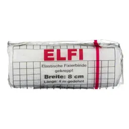 Dracoelfi elastisk fikseringsbandage 8cmx4m crepet cello, 1 stk