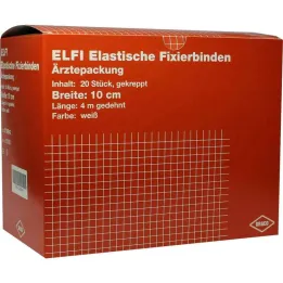 Dracoelfi elastisk fikseringsbandage 10cmx4m crepet, 20 stk