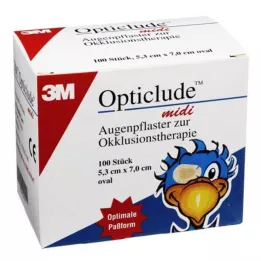 OPTICLUDE 3M midi 5,3x7 cm 1538/100, 100 stk