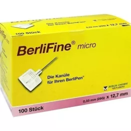 BERLIFINE mikrokanyler 0,33x12,7 mm, 100 stk