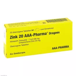 ZINK 20 AAA-Pharma dragéer, 20 stk
