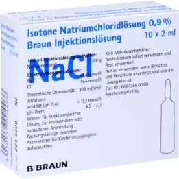 KOCHSALZLÖSUNG 0,9% opløsning til injektion, 10X2 ml