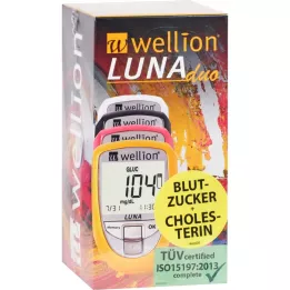 WELLION LUNAduo BZ-Målesæt mg/dl gul, 1 stk