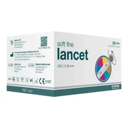 Klinion Soft fine farve lancetter 28 G, 210 stk