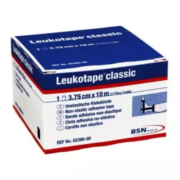 LEUKOTAPE Classic 3,75 cmx10 m sort, 1 stk
